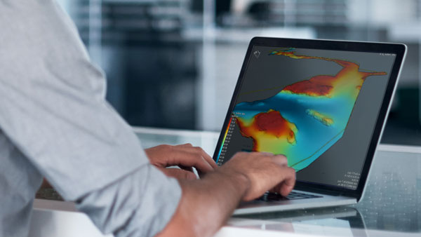 Monitorering - Nordkyst sin programmvare på en laptop